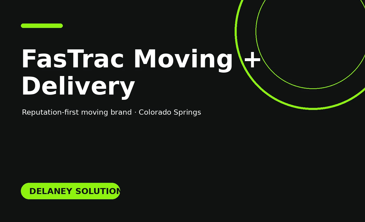 FasTrac Moving and Delivery website concept