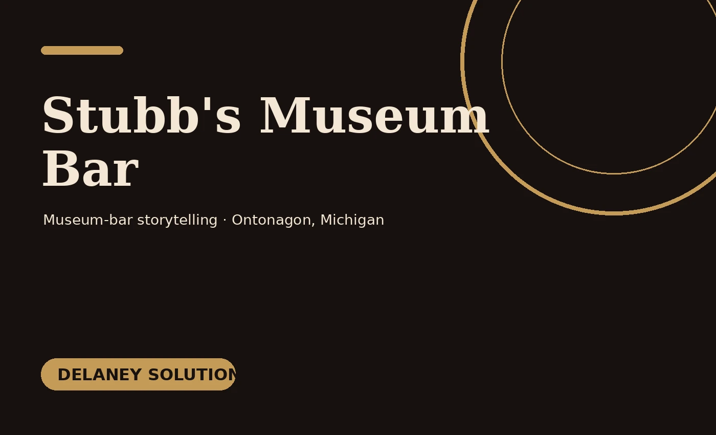 Stubb's Museum Bar website concept
